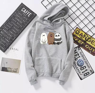 1 Pc Women's Stitched Fleece Printed Pullover Hoodie