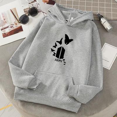 1 Pc Women's Stitched Fleece Printed Pullover Hoodie