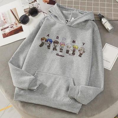 1 Pc Women's Stitched Fleece Printed Pullover Hoodie