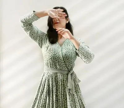 1 Pc Women's Stitched Linen Printed Maxi