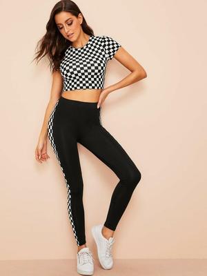 2 Pcs Women's Stitched Jersey Printed Track Suit