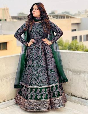 3 Pcs Women's Stitched Katan Silk Screen Printed Maxi